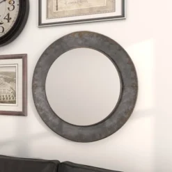 Industrial Metal Wall Mirror Gray - Olivia & May -Finest Home Decoration GUEST 39ff52bc 329d 4110 963c 520774b9149f