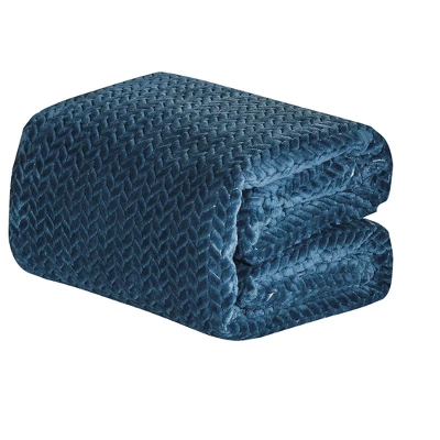 Ultimate Comfy And Plush Extra Heavy Chevron Braided Throw Blanket (50" X 60") 3 Ultimate Comfy And Plush Extra Heavy Chevron Braided Throw Blanket (50" X 60")