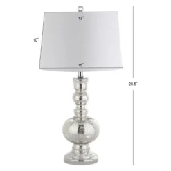 28.5" Genie Glass Table Lamp Set Of 2 Silver (Includes LED Light Bulb) - JONATHAN Y -Finest Home Decoration GUEST 3ae7b17b 27a2 4deb b889 e628ee289193