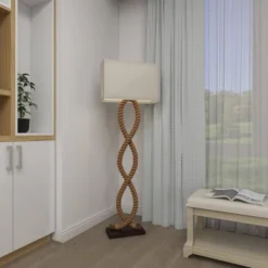 Rustic Jute Floor Lamp Brown - Olivia & May -Finest Home Decoration GUEST 3b210388 94e3 40f7 be74 d810fec5d50b