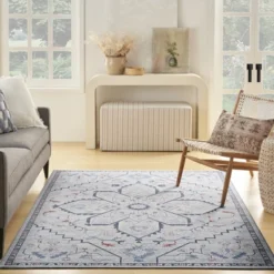 Nicole Curtis Machine Washable Series 1 Farmhouse Medallion Indoor Rug -Finest Home Decoration GUEST 3b42dcc3 e006 4a53 80bd c628316ab55c