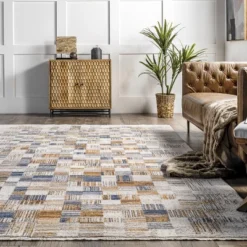 NuLOOM Mindy Faded Contemporary Tiles Fringe Area Rug -Finest Home Decoration GUEST 3cb60a95 0fe4 41e3 9d8b d860ae6cb25b