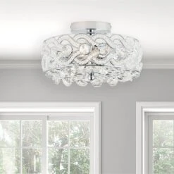 11.5" Olivia Semi-Flush Mount Pendant Metallic Silver - River Of Goods 15 11.5" Olivia Semi-Flush Mount Pendant Metallic Silver - River Of Goods -Finest Home Decoration GUEST 3d083cd5 249c 4ac9 ab84 ac4c95b46251