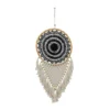 42" X 16" Cotton Macrame Handmade Intricately Woven Dreamcatcher Wall Decor With Beaded Fringe Tassels Black - Olivia & May -Finest Home Decoration GUEST 3d2b9906 79f8 40ed 8386 2bc3c76e8144