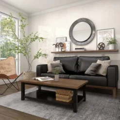 Industrial Metal Wall Mirror Gray - Olivia & May -Finest Home Decoration GUEST 3d3de195 bc4d 49d7 b6f5 aa9aad7f0362