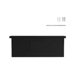 Wall Shelf And Picture Collage With Ledge And 3 Hanging Hooks- Photo Frame Decor Shelving With Modern Look, Holds 3 Photos By Hastings Home (Black) -Finest Home Decoration GUEST 3d4f102a 7f25 4435 8516 9e79d6ea7d1e