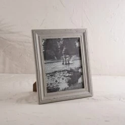 Distressed 8X10 Photo Frame Gray Wood, MDF & Glass - Foreside Home & Garden