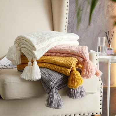 Jorja Knitted Throw Blanket Plush Super Soft Textured Pattern 50in X 60in By Chic Home 4 Jorja Knitted Throw Blanket Plush Super Soft Textured Pattern 50in X 60in By Chic Home - Image 2