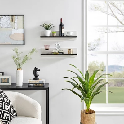 23.62" Set Of 2 Repose Display Photo Ledge Shelves - Danya B. 7 23.62" Set Of 2 Repose Display Photo Ledge Shelves - Danya B. - Image 5