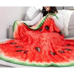 Toynk Watermelon Slice Round Fleece Throw Blanket | 60 Inches -Finest Home Decoration GUEST 3e2a9096 cb2b 4ccb bc01 d6c481efe6b4