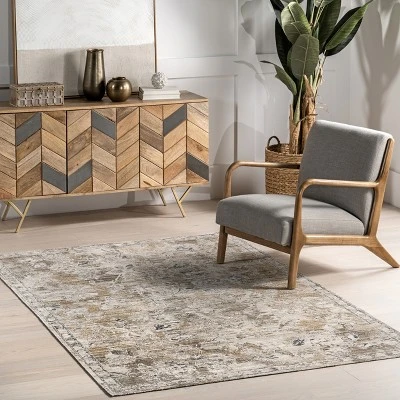 NuLOOM Zenni Vintage Floral Indoor/Outdoor Machine Washable Area Rug 3 NuLOOM Zenni Vintage Floral Indoor/Outdoor Machine Washable Area Rug