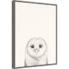 18" X 24" Animal Mug III Owl By Victoria Borges Framed Canvas Wall Art Gray - Amanti Art -Finest Home Decoration GUEST 3ebf6f5c 0ef9 46da 9909 2267e7c1091c