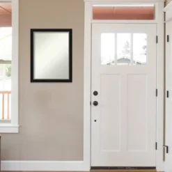 21" X 27" Non-Beveled Eva Black Silver Narrow Wall Mirror - Amanti Art -Finest Home Decoration GUEST 3f17ba70 93b7 4087 a181 22e1d33a910c