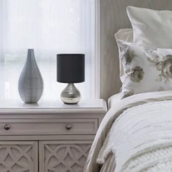 Hammered Drip Mini Table Lamp With Fabric Shade - Simple Designs -Finest Home Decoration GUEST 3f87731d f196 453c b8a5 e00c830755e1