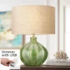 360 Lighting Modern Table Lamp With USB Charging Port 20.5" High Green Ribbed Ceramic Oatmeal Fabric Drum Shade For Bedroom Desk (Color May Vary) 1 360 Lighting Modern Table Lamp With USB Charging Port 20.5" High Green Ribbed Ceramic Oatmeal Fabric Drum Shade For Bedroom Desk (Color May Vary) -Finest Home Decoration GUEST 40838537 0bf8 480f a7e4 f4ce91e063af