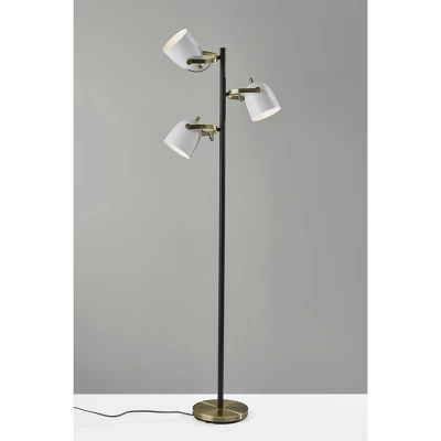 Casey Tree Lamp Black/White/Brass - Adesso 4 Casey Tree Lamp Black/White/Brass - Adesso - Image 2