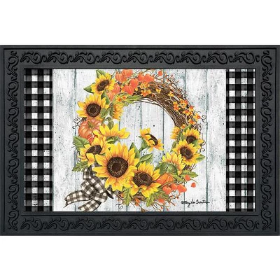 Briarwood Lane Sunflower Fall Wreath Welcome Doormat Autumn Floral Indoor Outdoor 30" X 18" 3 Briarwood Lane Sunflower Fall Wreath Welcome Doormat Autumn Floral Indoor Outdoor 30" X 18"