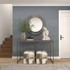 Industrial Metal Wall Mirror Gray - Olivia & May -Finest Home Decoration GUEST 41b0cdda 582f 4c56 ae9a c515236057b4