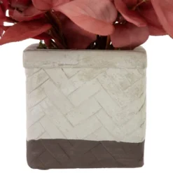 Northlight Real Touch™ Brick Red Artificial Peperomia Plant In Square Lattice Designed Pot - 7 " -Finest Home Decoration GUEST 41b1fdc8 0673 475a 94ee 87d1199be7a1