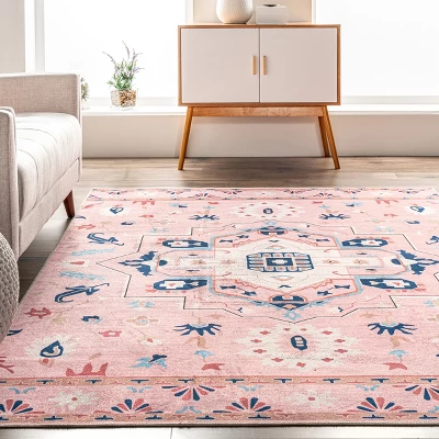 NuLOOM Roxanna Machine Washable Boho Floral Area Rug 9 NuLOOM Roxanna Machine Washable Boho Floral Area Rug - Image 7