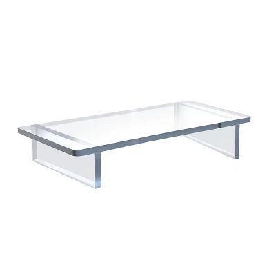 Azar Displays Clear Acrylic 22"W X 10"D X 3"H 1/2" Thick Deluxe Riser W/ Bumpers 3 Azar Displays Clear Acrylic 22"W X 10"D X 3"H 1/2" Thick Deluxe Riser W/ Bumpers