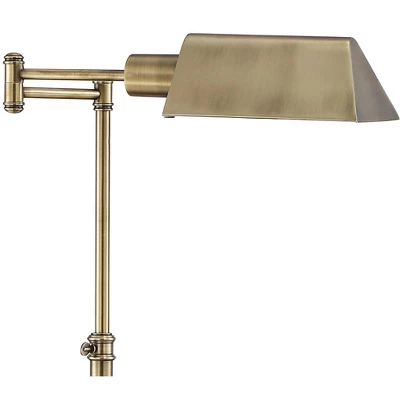 Regency Hill Jenson Traditional Pharmacy Floor Lamp 54" Tall Aged Brass Adjustable Swing Arm Metal Shade For Living Room Reading Bedroom Office 4 Regency Hill Jenson Traditional Pharmacy Floor Lamp 54" Tall Aged Brass Adjustable Swing Arm Metal Shade For Living Room Reading Bedroom Office - Image 2