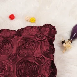 PiccoCasa 3D Satin Rose Floral Shells Art Cushion Throw Pillow Cover 1 Pc -Finest Home Decoration GUEST 43829ddc a68f 4007 a2d4 ae756b52bd9d