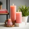 6"H Sullivans Pink Lemonade Timber Pillar, Pink -Finest Home Decoration GUEST 43f08e48 0b3c 4d20 a2eb 0a36cd56696b