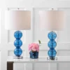 27" (Set Of 2) Bella Glass Triple-Sphere Table Lamp (Includes LED Light Bulb) Cobalt - JONATHAN Y -Finest Home Decoration GUEST 44308dcb 9d2d 4723 b08b adb1134d5f36