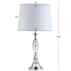 25.5" (Set Of 2) Reid Crystal Table Lamp (Includes LED Light Bulb) Clear - JONATHAN Y -Finest Home Decoration GUEST 449407ca 7487 4e86 bbd5 8b6abf594708