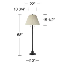 360 Lighting Spenser Retro Art Deco 58" Tall Floor Lamp Oiled Bronze Brown Beige Fabric Pleated Empire Shade For Living Room Bedroom House 13 360 Lighting Spenser Retro Art Deco 58" Tall Floor Lamp Oiled Bronze Brown Beige Fabric Pleated Empire Shade For Living Room Bedroom House -Finest Home Decoration GUEST 45074a01 0be9 4fb6 83c3 f40042529b38
