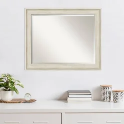 33" X 27" Regal Birch Framed Wall Mirror Cream - Amanti Art -Finest Home Decoration GUEST 451aade1 a0a0 442f b654 24276d9001a4