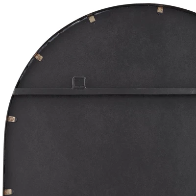 Uttermost Rapido Oval Vanity Decorative Wall Mirror Modern Matte Black Iron Frame 24" Wide For Bathroom Bedroom Living Room Home Office House Entryway 5 Uttermost Rapido Oval Vanity Decorative Wall Mirror Modern Matte Black Iron Frame 24" Wide For Bathroom Bedroom Living Room Home Office House Entryway - Image 3