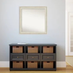 31" X 31" Non-Beveled Regal Birch Cream Wall Mirror - Amanti Art -Finest Home Decoration GUEST 46528124 e03c 4f9d 907b cf2b12d52208