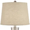 360 Lighting Geoff Modern Table Lamps 26" High Set Of 2 Brushed Nickel With USB Charging Port Cream Burlap Drum Shade For Bedroom Living Room Desk -Finest Home Decoration GUEST 47047eef 2018 476d bde0 65db6b5be601