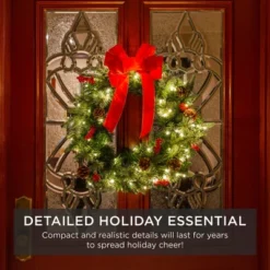 Best Choice Products Pre-Lit Battery Powered Christmas Wreath Decoration W/ PVC Tips, Ribbons 14 Best Choice Products Pre-Lit Battery Powered Christmas Wreath Decoration W/ PVC Tips, Ribbons -Finest Home Decoration GUEST 474b04a3 c634 41a7 b49f 0c4e8a3235c8