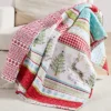 Comet & Cupid Holiday Quilted Throw Green - Merry & Bright