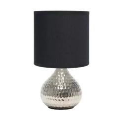 Hammered Drip Mini Table Lamp With Fabric Shade - Simple Designs -Finest Home Decoration GUEST 48590e99 b317 46f2 a2de b23e76f1210d