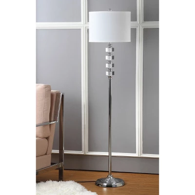 60" Lombard Street Floor Lamp Clear/Chrome (Includes CFL Light Bulb) - Safavieh 3 60" Lombard Street Floor Lamp Clear/Chrome (Includes CFL Light Bulb) - Safavieh