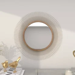 36" Metal Starburst Wall Mirror Gold - Olivia & May -Finest Home Decoration GUEST 49ee3a51 b108 4f45 bd3a 703f3d39caa5