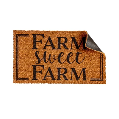 Evergreen Farm Sweet Farm Indoor Outdoor Natural Coir Doormat 1'4"x2'4" Brown 3 Evergreen Farm Sweet Farm Indoor Outdoor Natural Coir Doormat 1'4"x2'4" Brown
