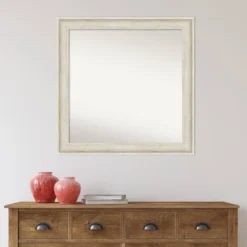 31" X 31" Non-Beveled Regal Birch Cream Wall Mirror - Amanti Art -Finest Home Decoration GUEST 4a445825 f7bd 4dd7 a8d4 1d83c6393e31
