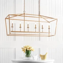 49" LED Metal Pagoda Linear Lantern Pendant - Jonathan Y -Finest Home Decoration GUEST 4a4608b7 4dca 4a50 b5b4 441100aafdf1