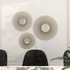 Metal Sunburst Round Wall Decor With Mirror Accent Set Of 3 Gold - Olivia & May 20 Metal Sunburst Round Wall Decor With Mirror Accent Set Of 3 Gold - Olivia & May -Finest Home Decoration GUEST 4b5810cf fe99 4d32 bb8f aaddf8bb354c