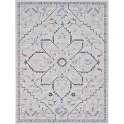 Nicole Curtis Machine Washable Series 1 Farmhouse Medallion Indoor Rug -Finest Home Decoration GUEST 4ca8cc70 6d64 4ab5 94bf 6a7b0645984c