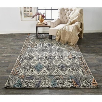Arazad Transitional Geometric Area Rug 3 Arazad Transitional Geometric Area Rug