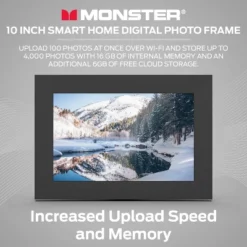 Monster Smart Home 16 GB Digital Photo Frame, High Definition 1280p Smart Picture Frame-10 Inch -Finest Home Decoration GUEST 4dab3576 9da2 4fd5 aa83 5d79c137df48