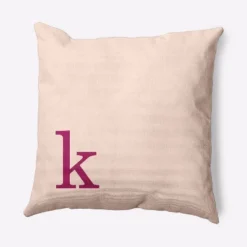 16"x16" Modern Monogram 'k' Square Throw Pillow - E By Design -Finest Home Decoration GUEST 4dd4fb51 2cda 4665 93b1 aede276c3f8a