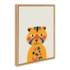 18" X 24" Sylvie Mid Century Modern Baby Tiger Framed Canvas Wall Art By Rachel Lee Natural - Kate And Laurel -Finest Home Decoration GUEST 4e033607 47e2 44ea 93c7 b4da02b55290