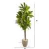 Nearly Natural 68-in Dracaena Artificial Plant In Sand Colored Planter (Real Touch) -Finest Home Decoration GUEST 4ef2d0eb cbb3 41ff 9d71 279a6f4e6432